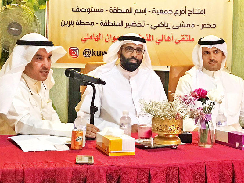 جانب من المؤتمر الصحافي لأهالي شمال غرب الصليبيخات