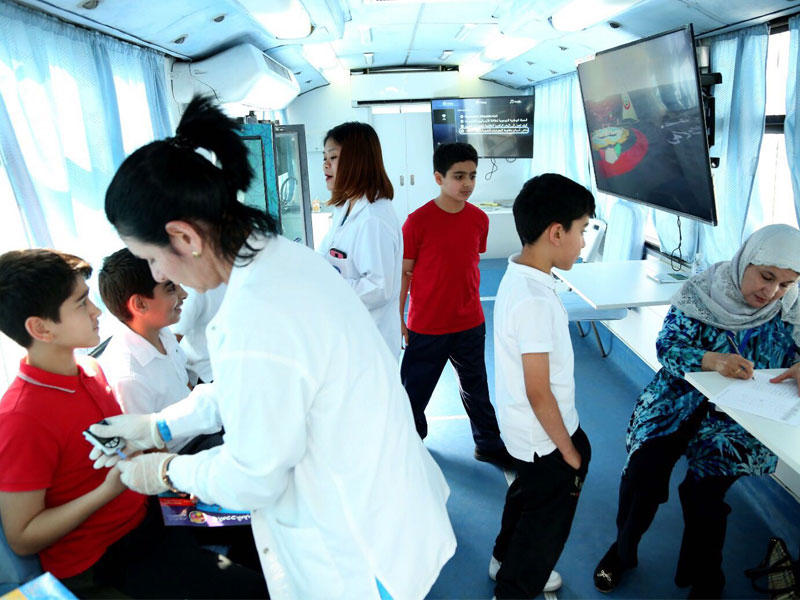 جانب من الفحص العشوائي للطلاب