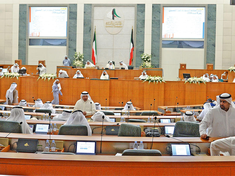 المجلس خلال مناقشة استجواب الوزير محمد العبدالله (تصوير عبدالله الخلف)
