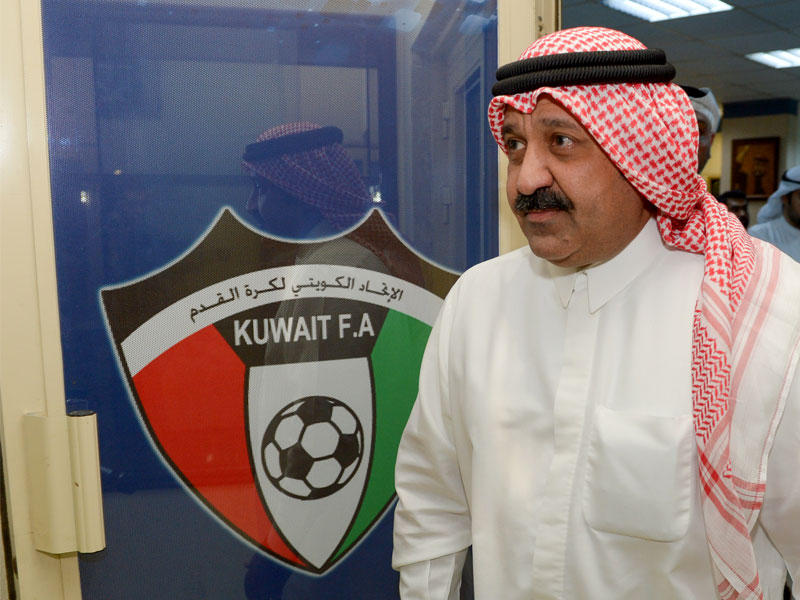 اليوسف الرئيس المنتخب يدخل اتحاد كرة القدم (تصوير نوفل إبراهيم)