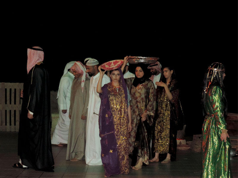 لقطة من مسرحية «حصة وبدر»