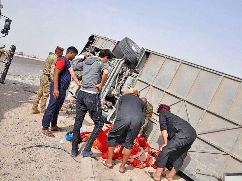 الحافلة بعد الحادث