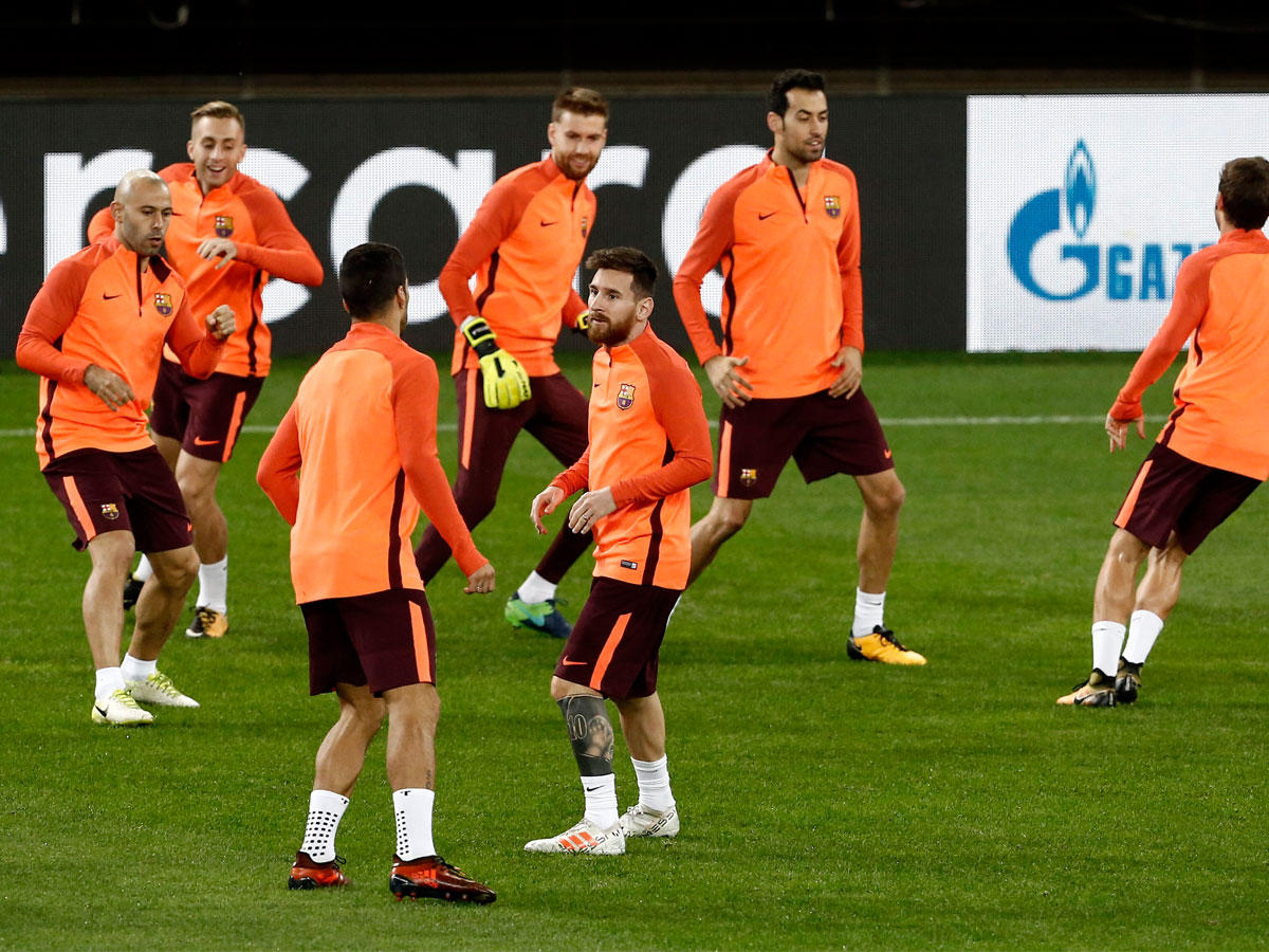 جانب من تدريبات برشلونة