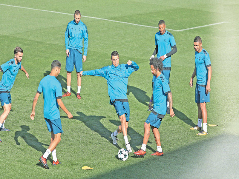 جانب من تدريبات سابقة لنادي ريال مدريد