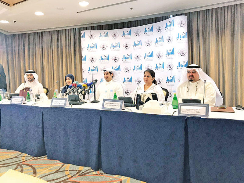 جانب من المؤتمر الصحافي لتوقيع بروتوكول التعاون بين «الإعاقة» و«الشباب»