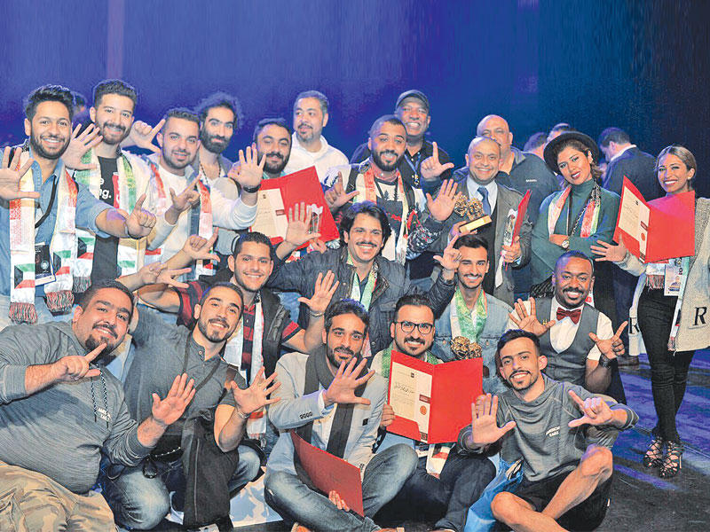 وفد الكويت في ختام مهرجان مسرح بلا إنتاج