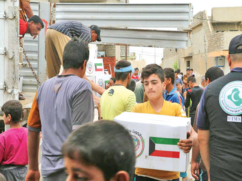 جانب من الحملات الانسانية الكويتية