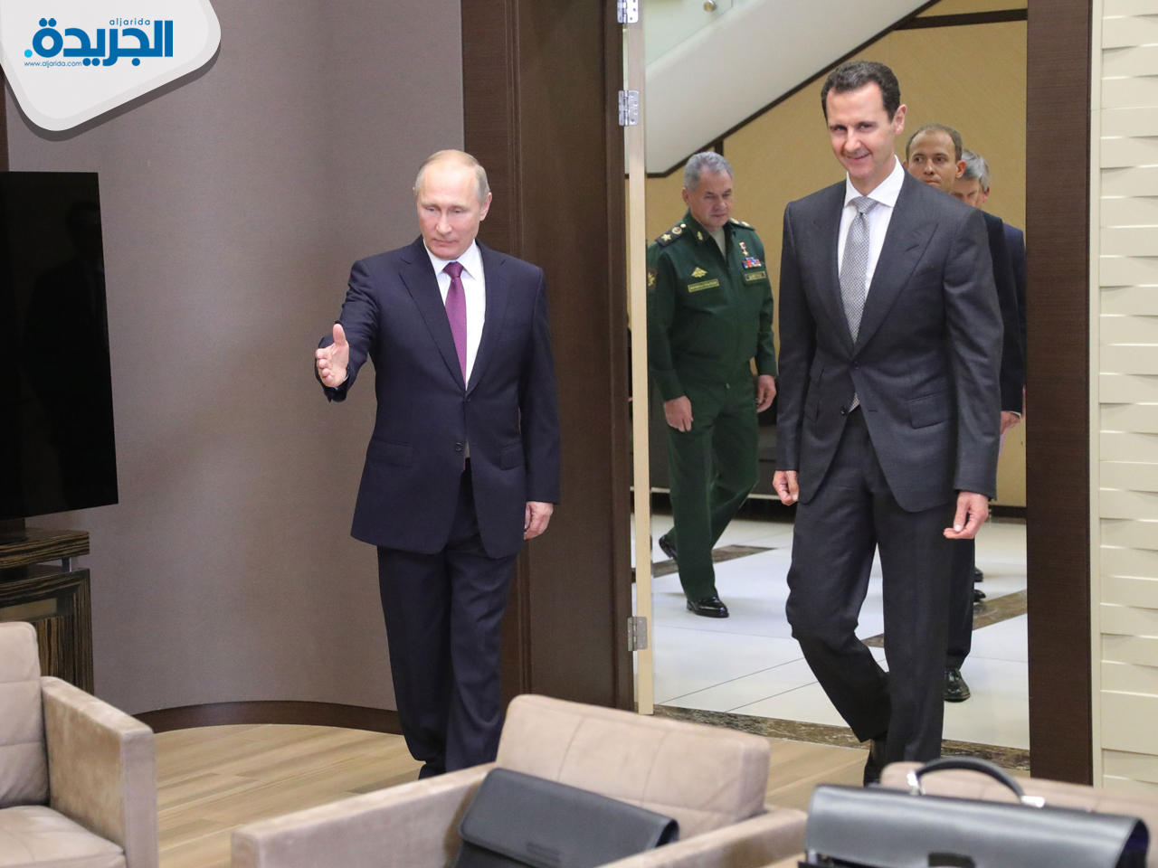 بوتين مستقبلاً الأسد في سوتشي