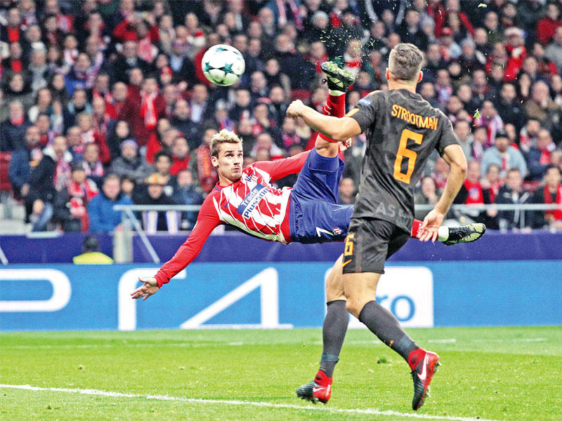 غريزمان يسجل هدفه في مرمى روما