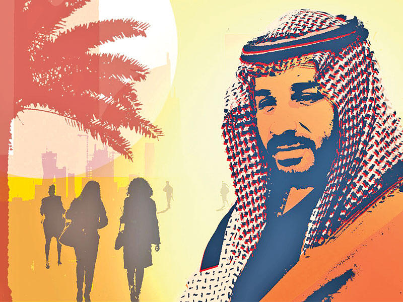 الصورة التي نشرتها «نيويورك تايمز» مع مقابلة بن سلمان 