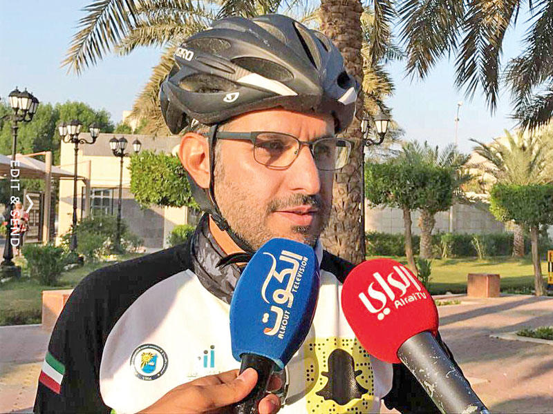  رئيس فريق دراجات الجامعة م. أحمد الخالدي