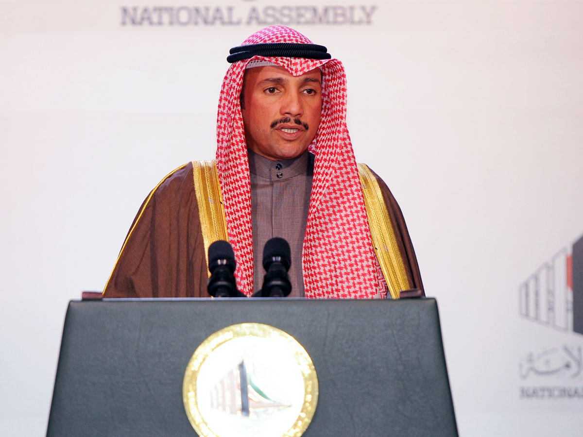 الغانم متحدثاً في مؤتمره الصحافي أمس (تصوير عبدالله الخلف)
