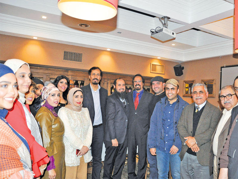 السفير الخالد متوسطاً وفود المهندسين الخليجيين 