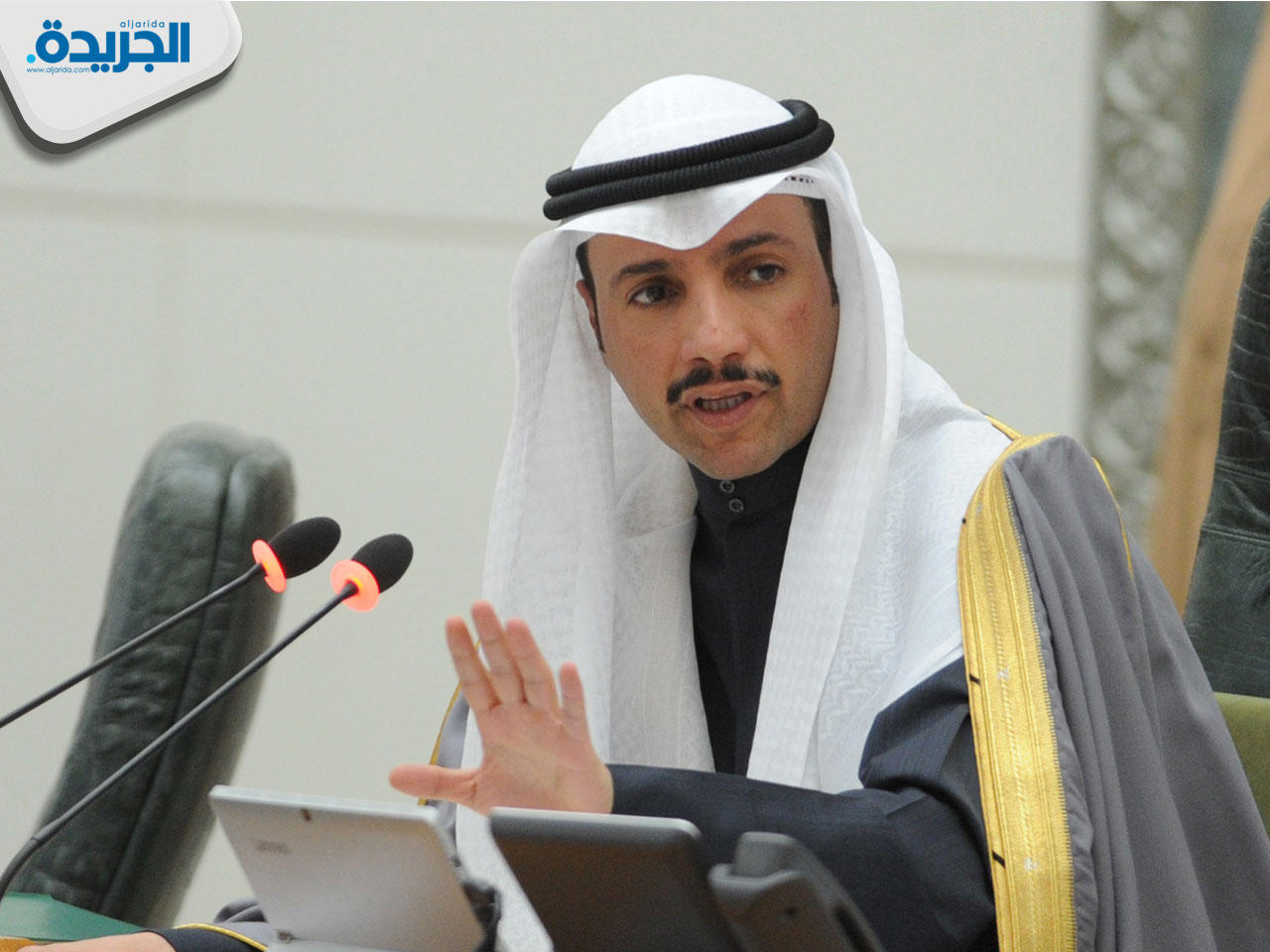 الغانم خلال الجلسة الخاصة