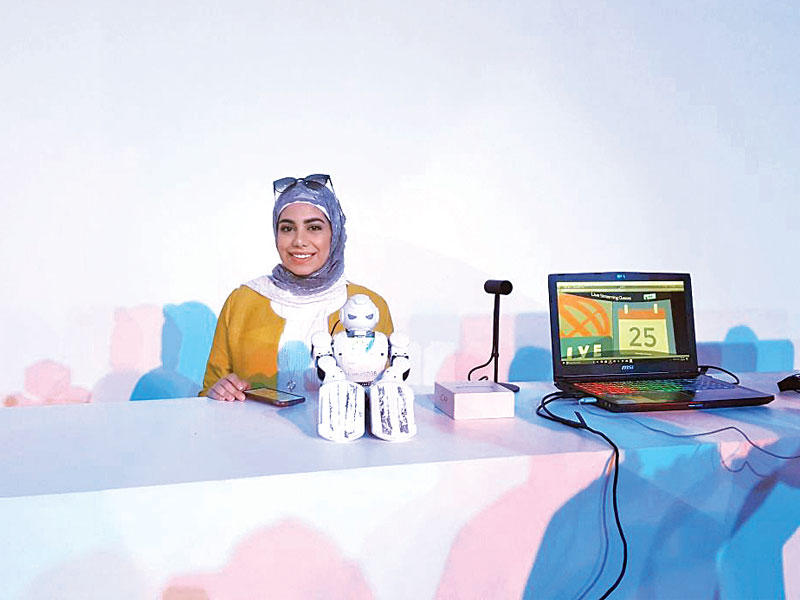 نور الحبيب خلال مشاركتها في القمة