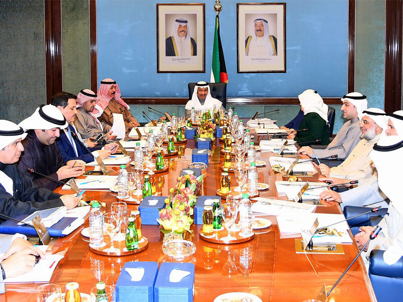 المبارك مترئساً الاجتماع الأسبوعي لمجلس الوزراء أمس