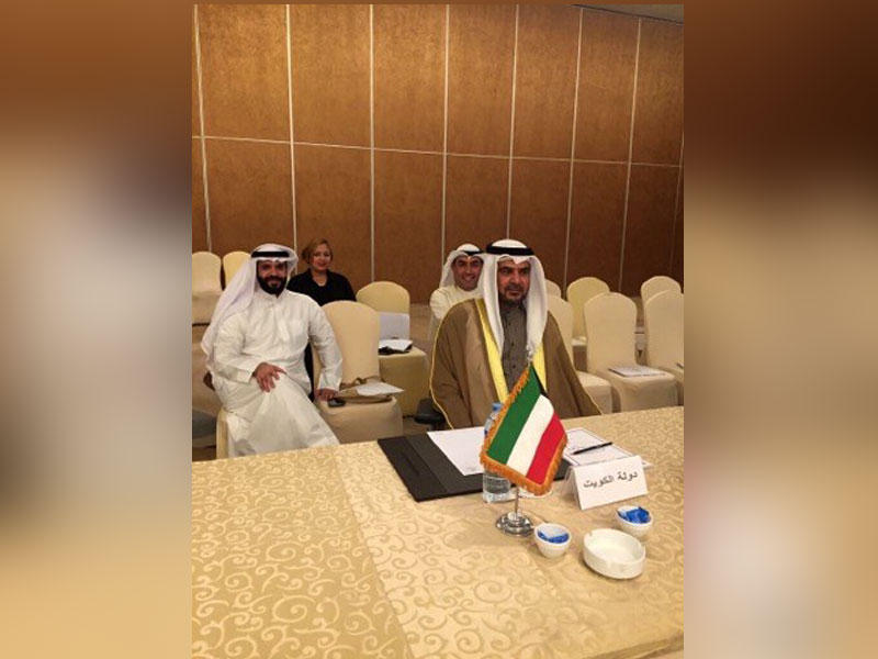 رئيس الوفد الكويتي الى الدورة ال(21) لمجلس الوزراء العرب للاتصالات والمعلومات المهندس راشد الاذينة خلال الاجتماع