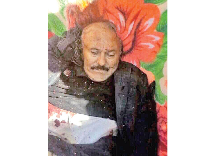 صورة مأخوذة عن شريط مصور تظهر جثة صالح 