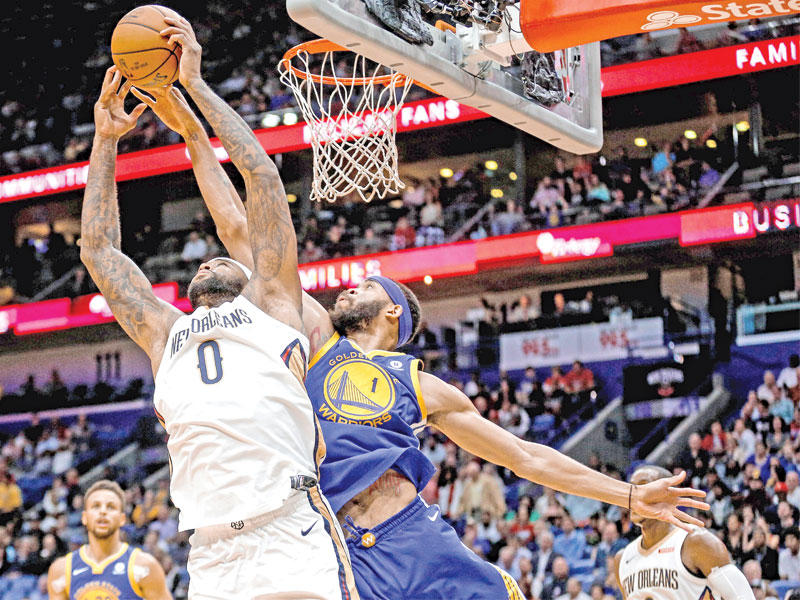 جانب من مواجهة غولدن ستايت ونيو أورليانز
