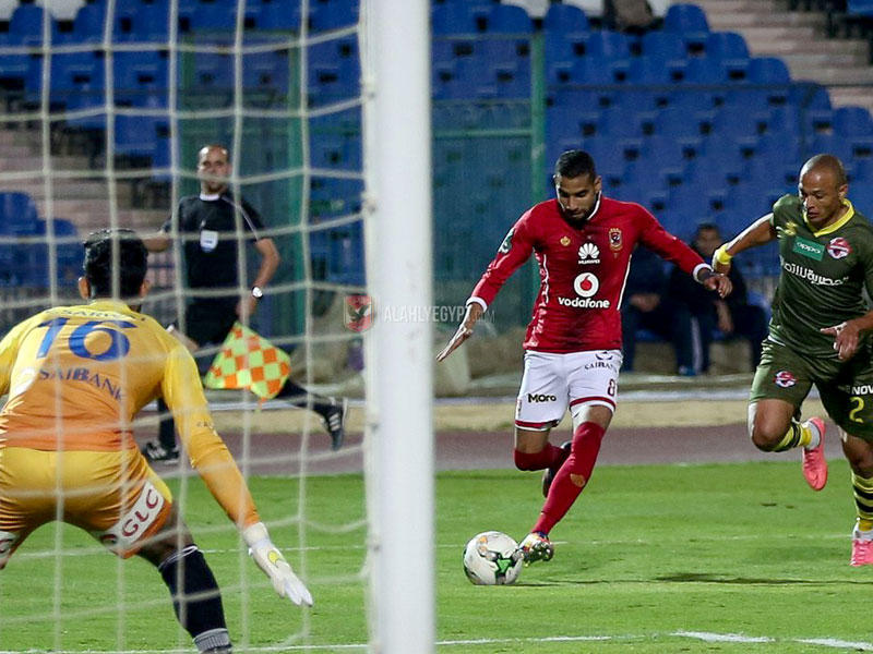 جانب من مباراة الأهلي والأسيوطي