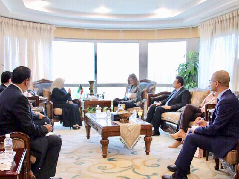 الصبيح خلال استقبال مكرم والوفد المرافق