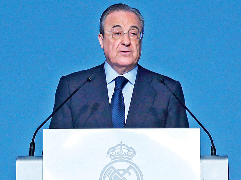  فلورينتينو بيريز، رئيس نادي ريال مدريد الإسباني لكرة القدم