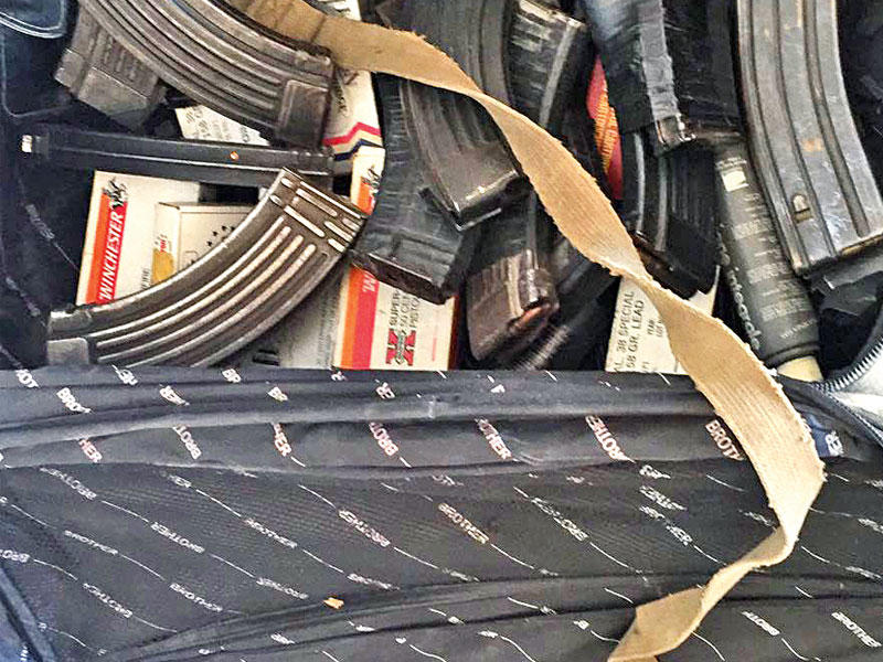 الأسلحة المضبوطة