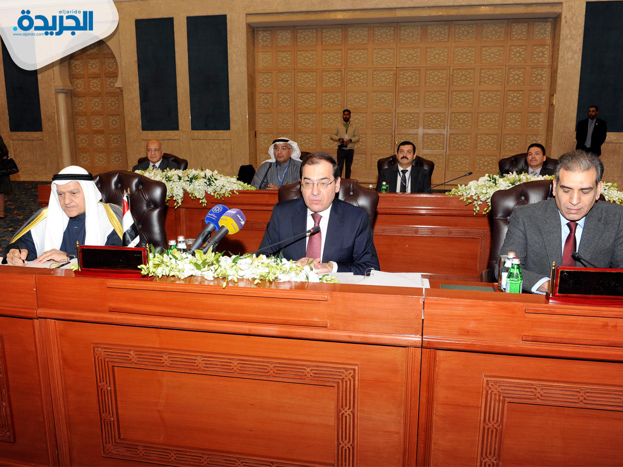 وزير البترول ووزير الثروة المعدنية المصري طارق الملا خلال الاجتماع ال99 لوزراء منظمة الاقطار العربية المصدرة للبترول (اوابك)