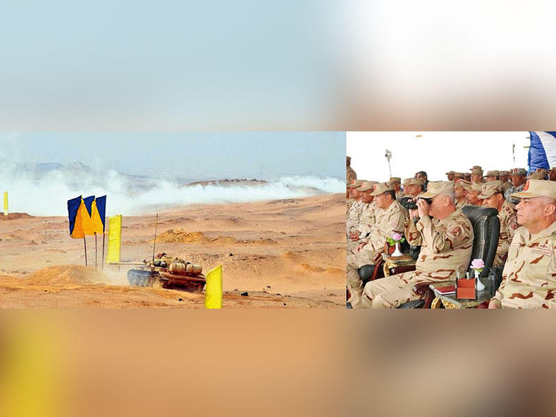 رئيس الأركان المصري محمد فريد حجازي يشهد إحدى مراحل المشروع التكنيكي «بدر 2017» أمس