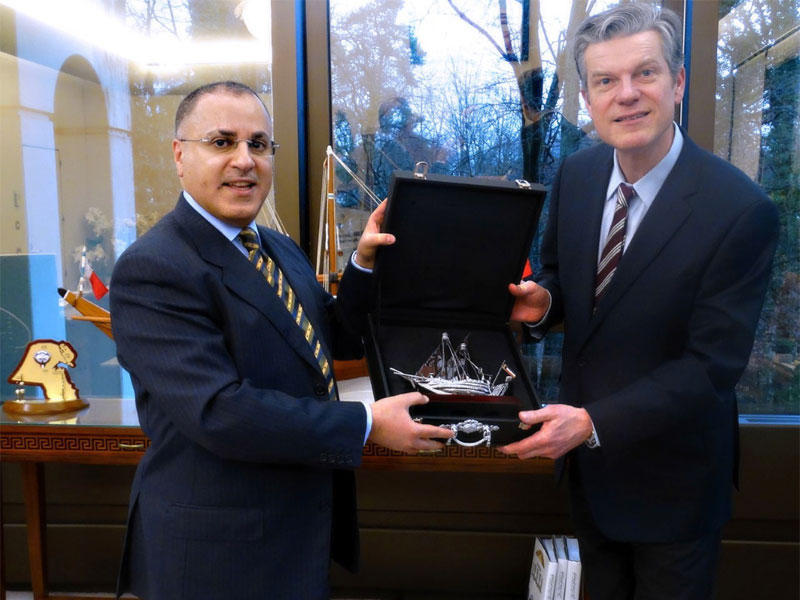  رئيس اتحاد الصحفيين يانديرك هيبربرمان يلتقي مع مندوب دولة الكويت لدى الامم المتحدة السفير جمال الغنيم