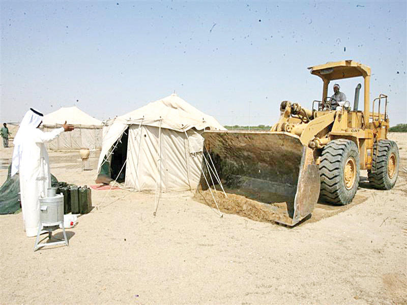 ازالة المخيمات الربيعية المخالفة