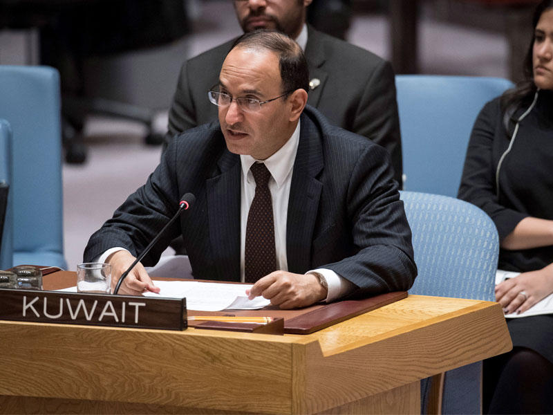  مندوب الكويت الدائم لدى الأمم المتحدة السفير منصور العتيبي 