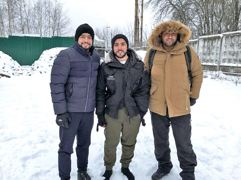 فهد باسم مع هاني سلامة في روسيا