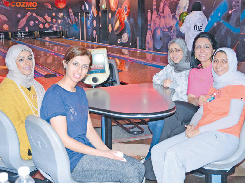 عذاري شمساه وهديل عمار وعلياء بوصخر ونسرين المراكشي وفاطمة البحيريn