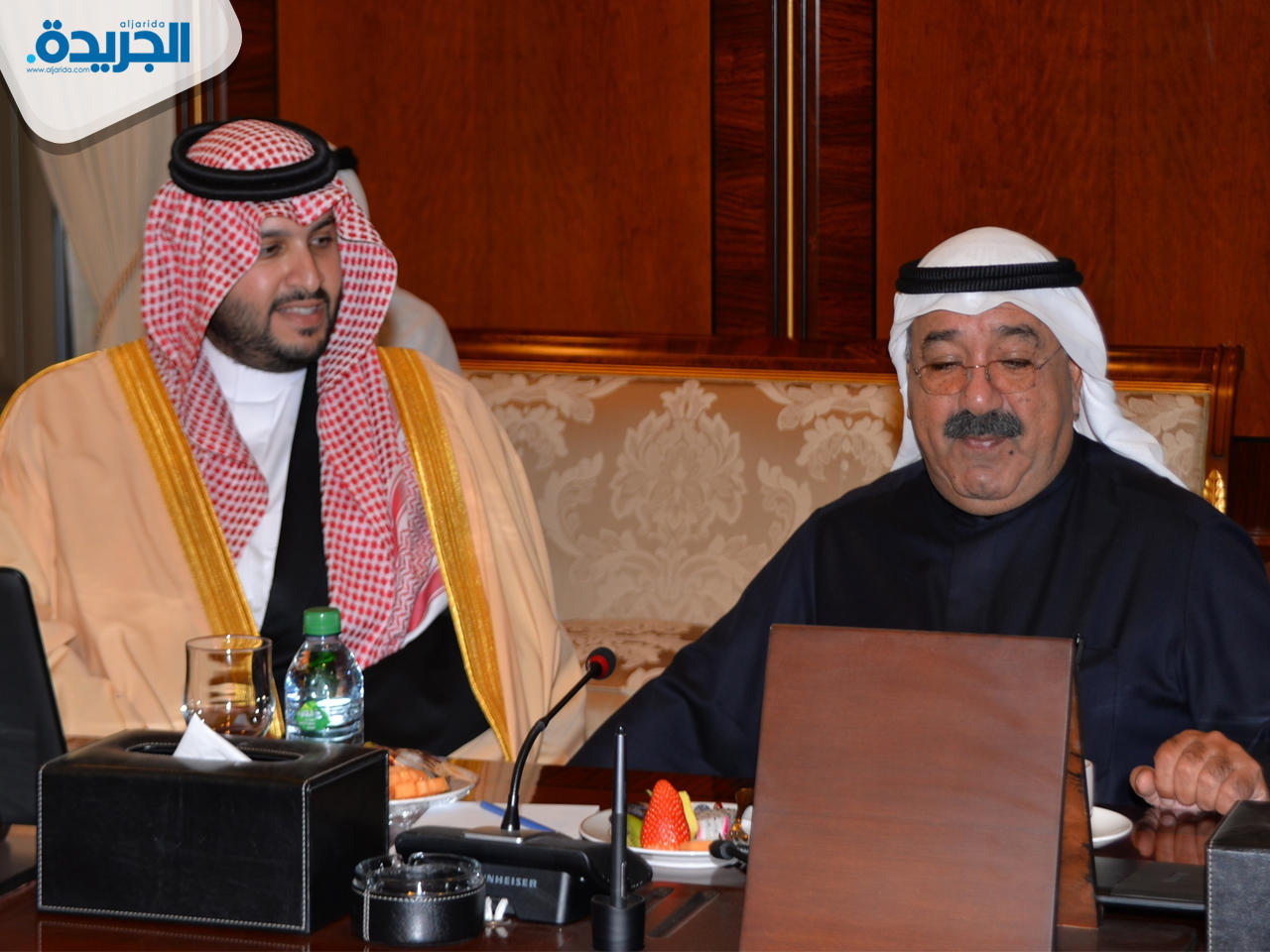 ناصر الصباح خلال تلقيه دعوة محمد بن سلمان لزيارة المملكة