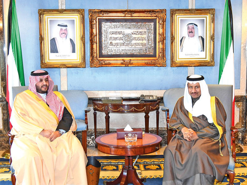 المبارك مستقبلاً تركي بن محمد أمس