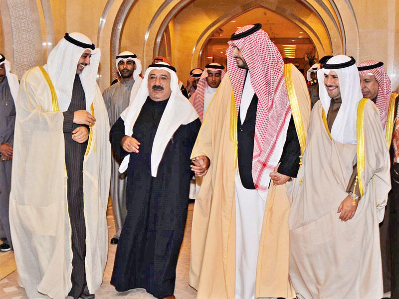 ناصر الصباح  خلال استقباله  الأمير تركي بن محمد بن فهد