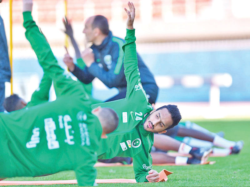 جانب من تدريب المنتخب السعودي