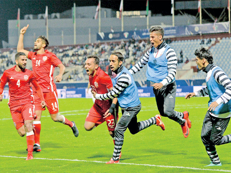 فرحة لاعبي منتخب البحرين