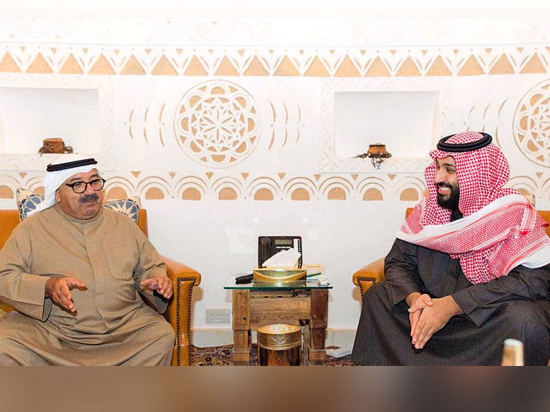 ناصر الصباح خلال لقائه محمد بن سلمان