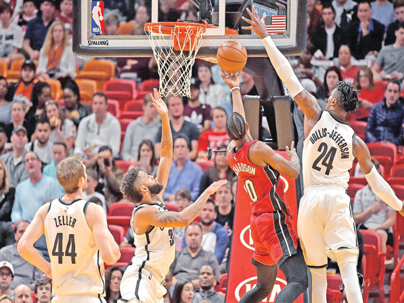 جانب من لقاء نيتس وميامي هيت