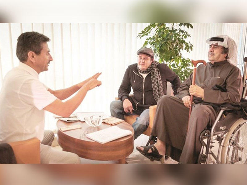 الخضر في لقطة مع الفنان عبدالحسين عبدالرضا والقصبي