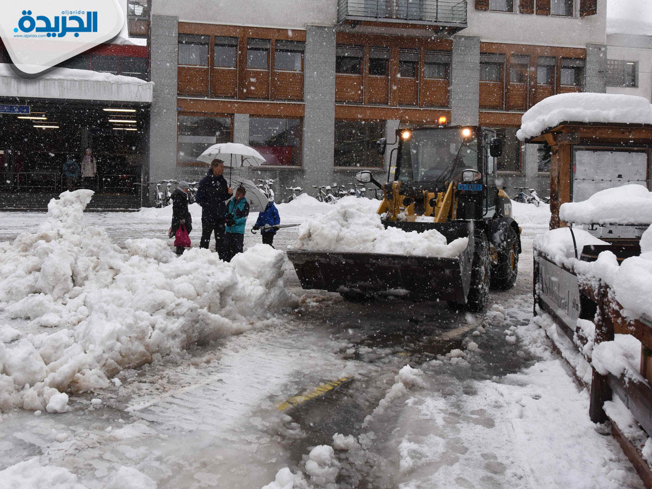 جانت من عمليات إزالة الثلج عن الطرقات