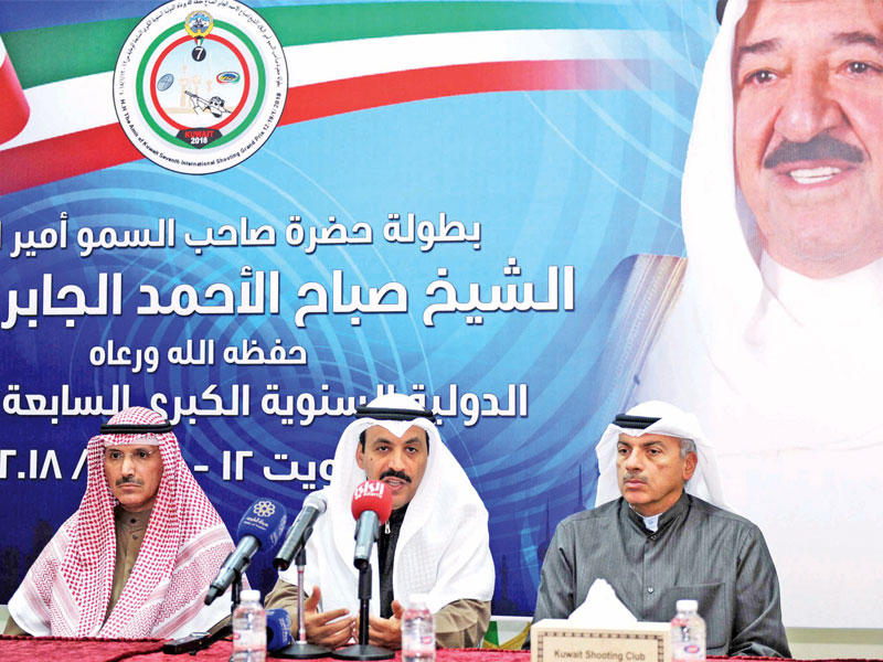 العتيبي متحدثا خلال المؤتمر الصحافي لبطولة الأمير