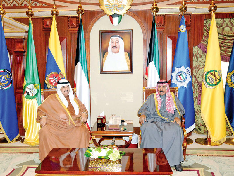 ولي العهد مستقبلاً ناصر المحمد أمس