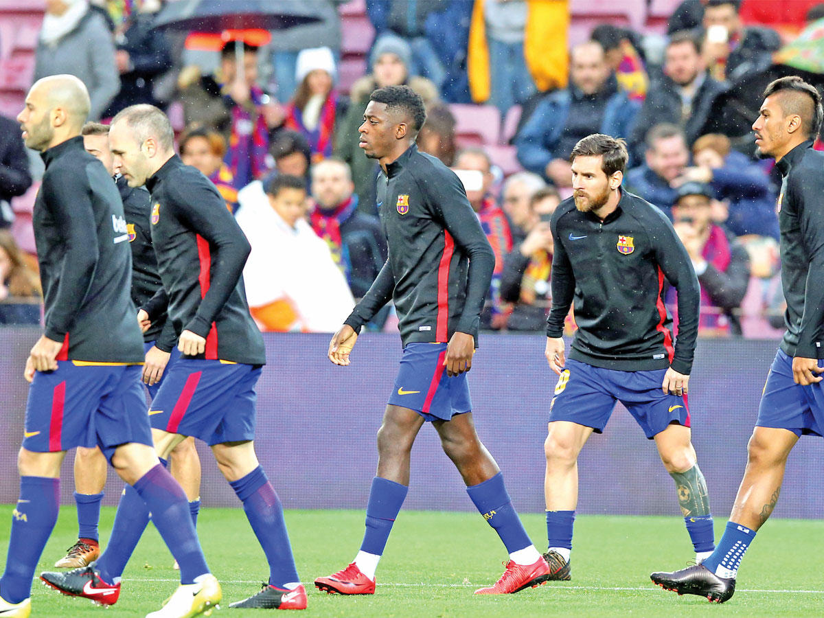 جانب من تدريبات برشلونة