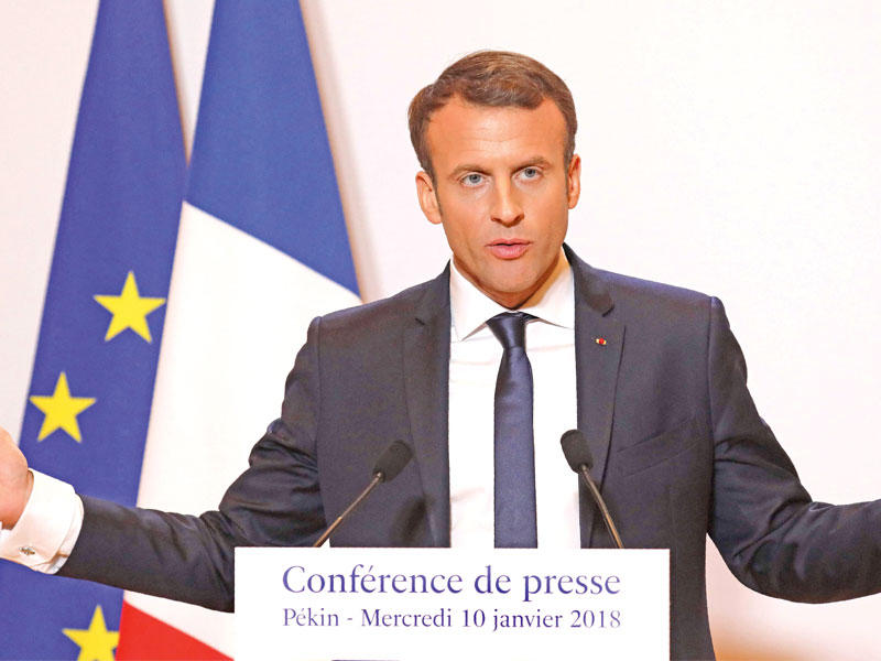 الرئيس الفرنسي إيمانويل ماكرون