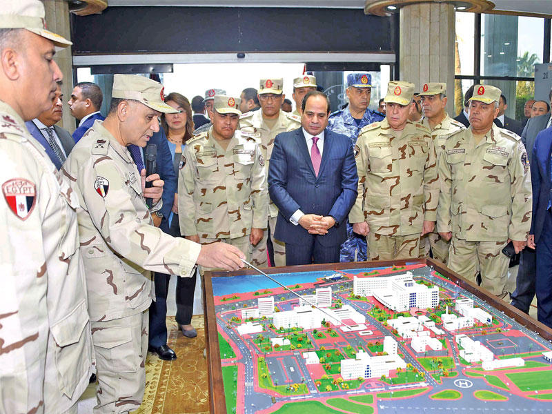 السيسي يشهد إنشاء وتطوير المجمع الطبي للقوات المسلحة بالمعادي أمس (الجريدة)