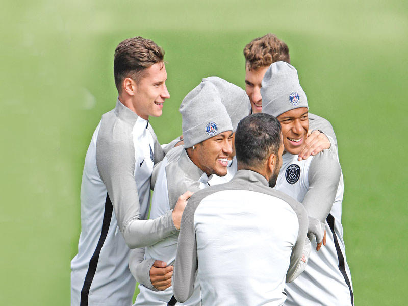 جانب من تدريبات باريس سان جرمان