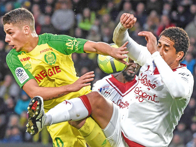 جانب من مباراة بوردو ونانت